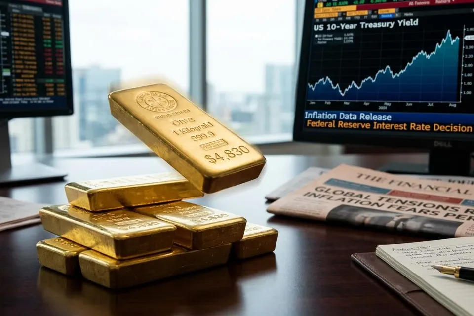 Gold Slips as Yields Rise