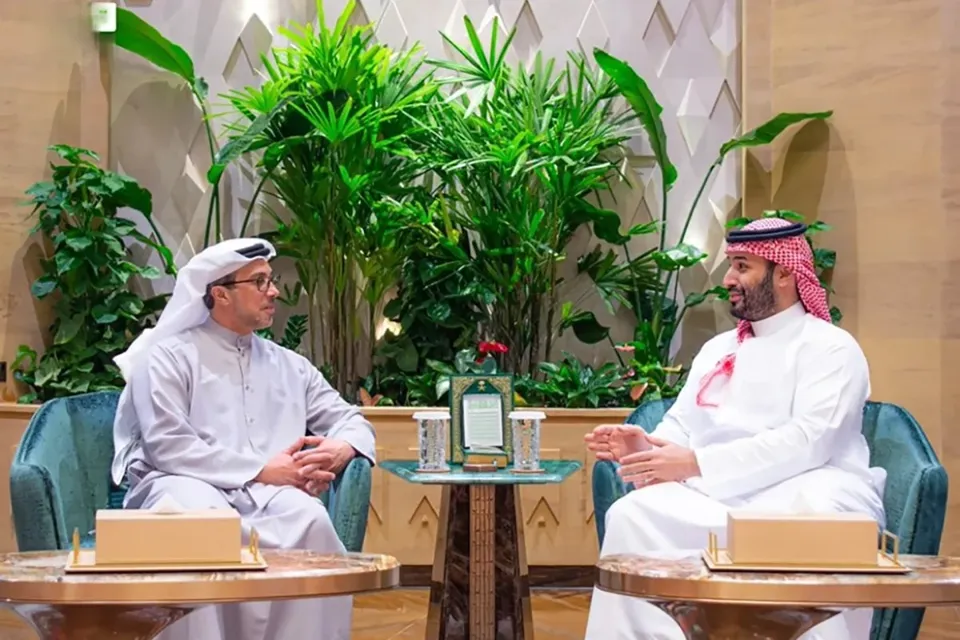 Saudi Crown Prince Welcomes UAE Vice President In Riyadh