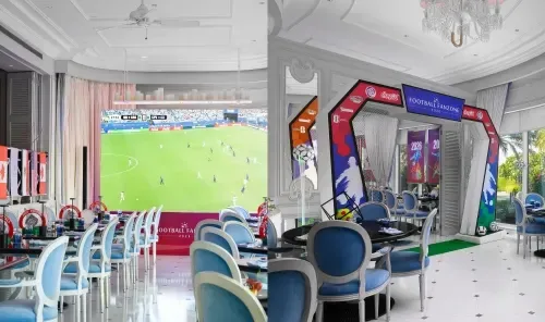 احتفل بنهائي كأس العالم 2026 في منطقة مشجعي كرة القدم بفندق ريتز كارلتون، البحرين