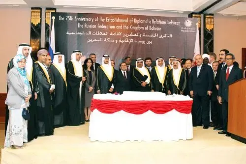 Russian embassy hosted a reception on the occasion of the 25 anniversary of diplomatic relations between Russia and Bahrain at Sheraton last night in the presence of Russian ambassador