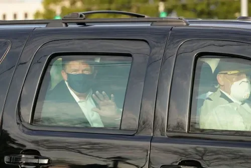 COVID infected Trump leaves the hospital briefly to greet supporters