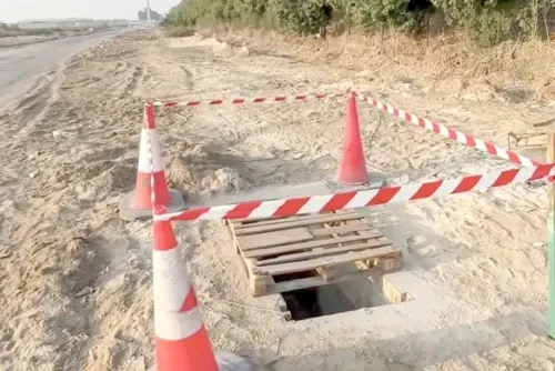 سرقة أغطية غرف التفتيش تشكل خطراً على الرياضيين والخيالة في المحافظة الشمالية
