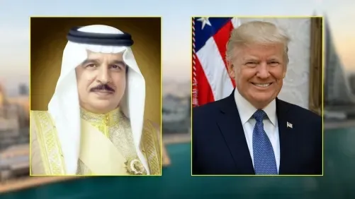 استقرار الشرق الأوسط محور اتصال هاتفي بين جلالة الملك حمد والرئيس الأمريكي ترامب