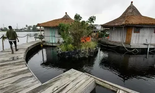 This Island floats on plastic bottles