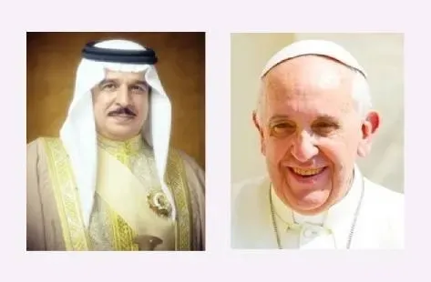 البابا يشكر ملك البحرين على نجاح اجتماع لجنة الحوار الإسلامي المسيحي