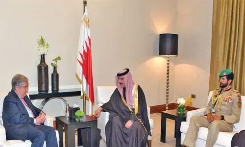جلالة الملك والأمين العام للأمم المتحدة يعقدان مباحثات