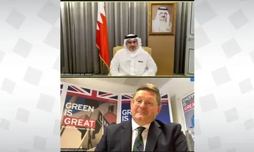 HRH Crown Prince, Prime Minister meets with British Ambassador to Bahrain