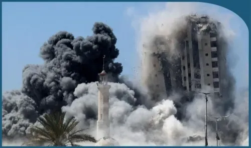 غارة جوية إسرائيلية تدمر برجاً سكنياً في غزة وتوقع عشرات القتلى