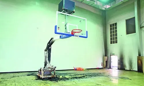 Vandals burn sports club