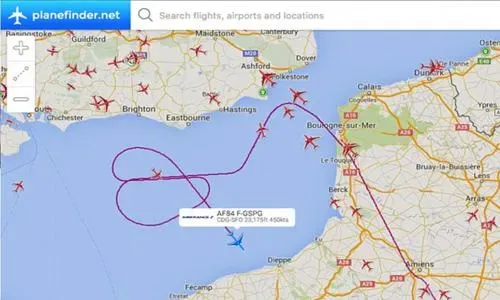 Air France plane takes mystery u-turn over English Channel