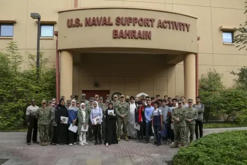 Bahraini students’ visit to NSA Bahrain boosts bilateral ties