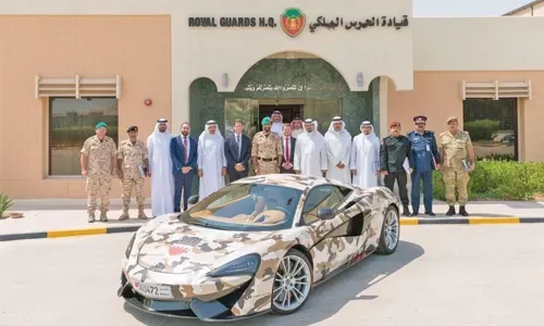 McLaren 570S support for defence exhibition in Bahrain