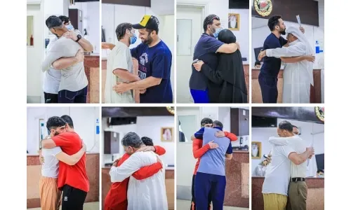دموع الفرح مع لم شمل العائلات البحرينية بفضل العفو الملكي