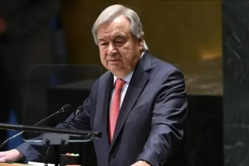 UN Chief Calls for Permanent Ceasefire, Reaffirms Support for Palestinian Rights