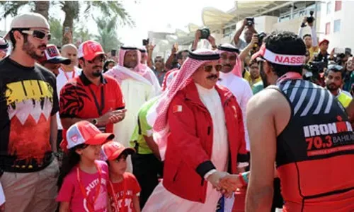 جلالة الملك المعظم يحضر بطولة الرجل الحديدي 70.3 الشرق الأوسط