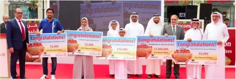 مليونير "ثمار" يتبرع بـ 100 ألف دولار للأعمال الخيرية