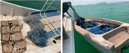 خفر السواحل يضبط شباك صيد محظورة