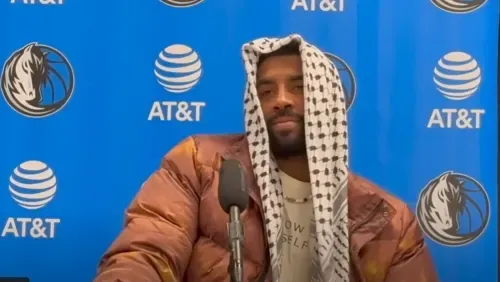 نجم الدوري الأمريكي للمحترفين كايري إيرفينغ يرتدي الكوفية تضامناً مع الفلسطينيين