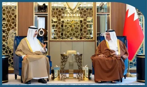 سمو ولي العهد رئيس مجلس الوزراء يستقبل سفير دولة الكويت بمناسبة انتهاء فترة عمله