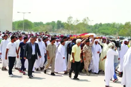 إقامة صلاة الجنازة على شهيد تفجير كرانة