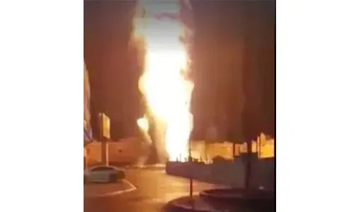 حريق كبير إثر انفجار خط أنابيب نفط في البحرين