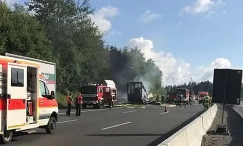 فقدان 17 شخصاً في حادث حافلة بألمانيا